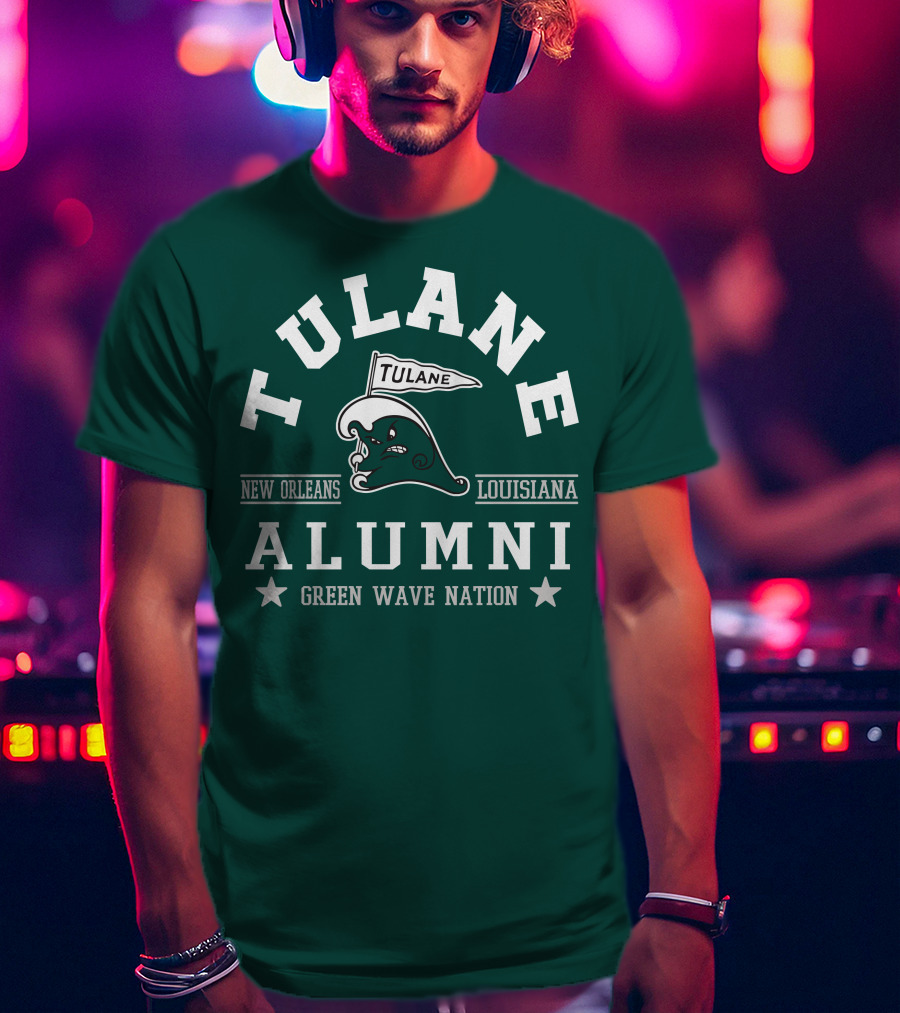 Tulane Alumni Logo New Orleans Louisiana Green Wave Nation T-Shirt