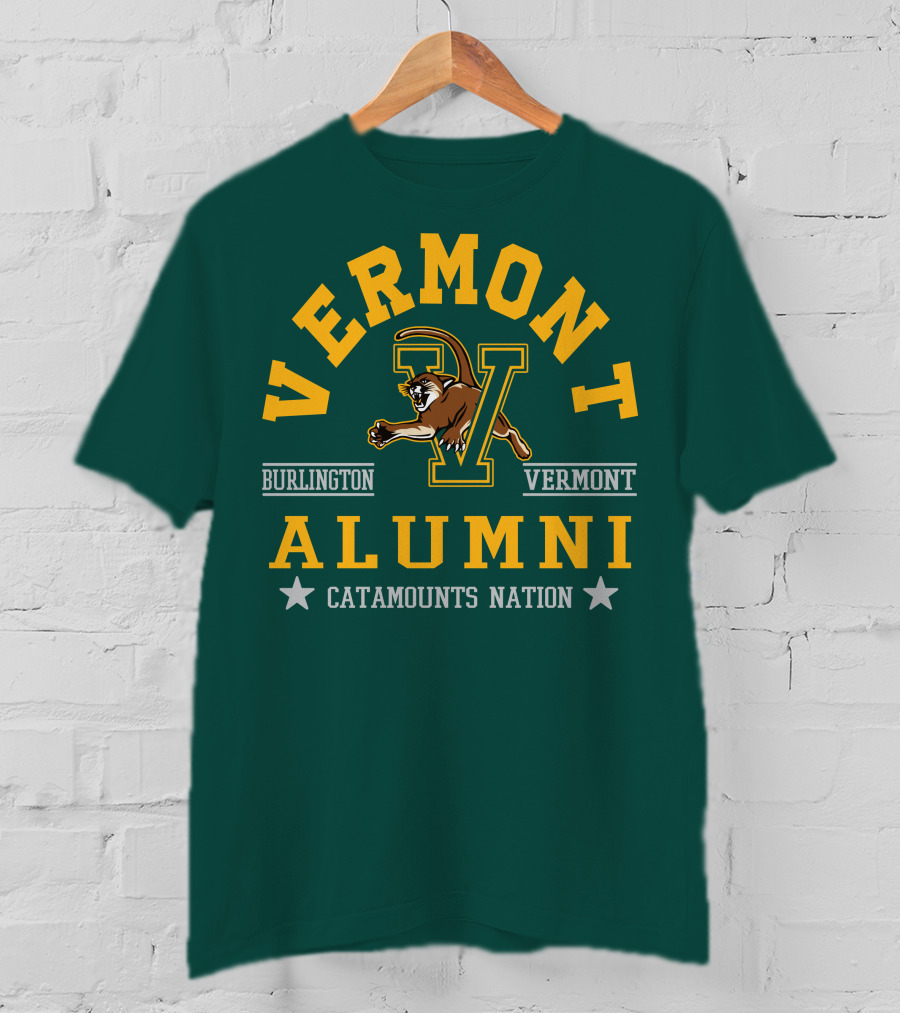 Vermont Burlington Alumni Catamounts Nation T-Shirt