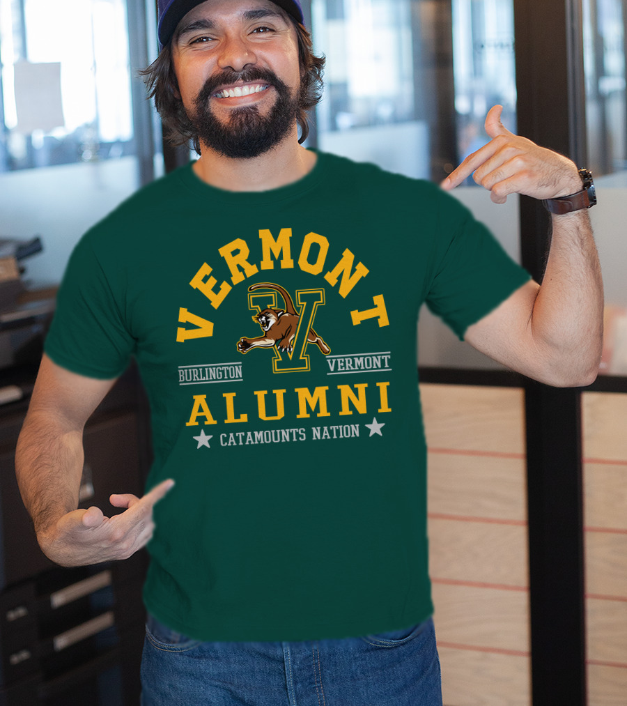 Vermont Burlington Alumni Catamounts Nation T-Shirt