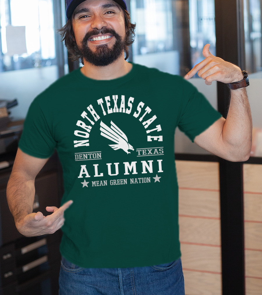 North Texas State Denton Texas Alumni Mean Green Nation T-Shirt