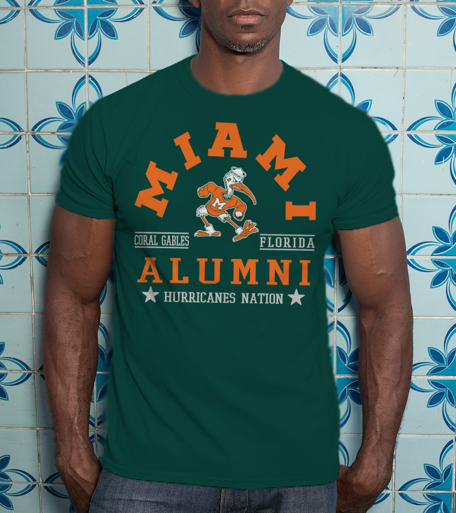 Miami Alumni Coral Gables Florida Hurricanes Nation T-Shirt