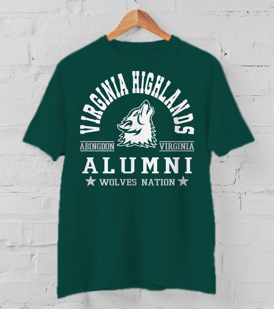 Virginia Highlands Abingdon Virginia Alumni Wolves Nation T-Shirt