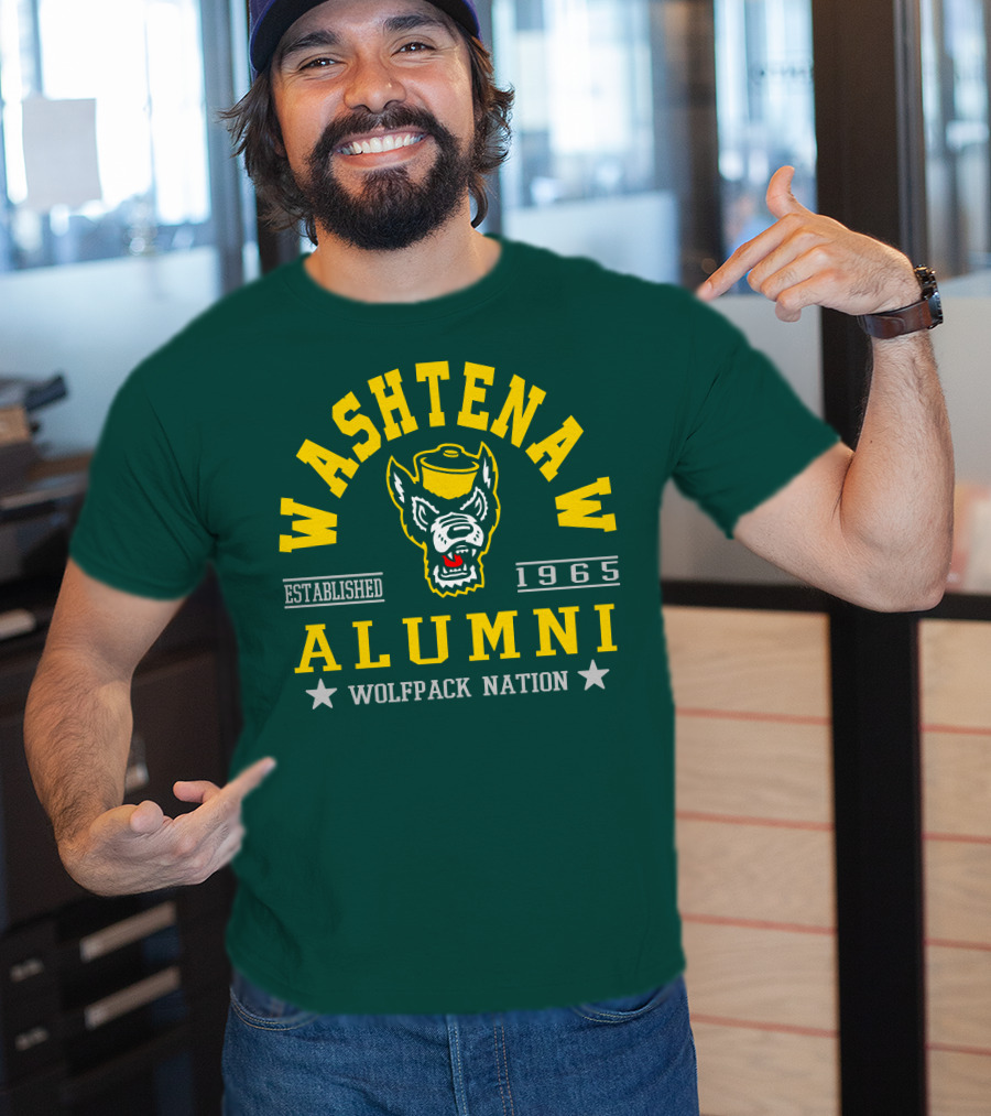 Washtenaw Alumni Established 1965 Wolfpack Nation T-Shirt