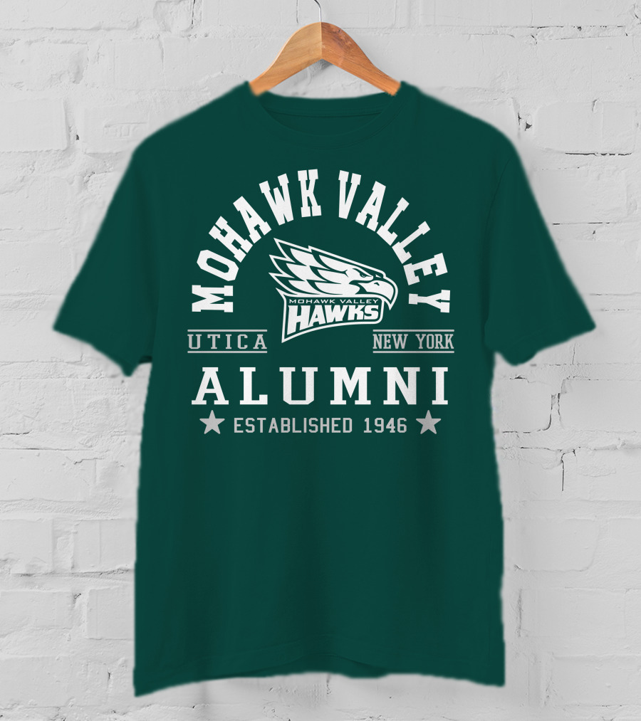 Mohawk Valley Hawks Alumni Utica New York Established 1946 T-Shirt