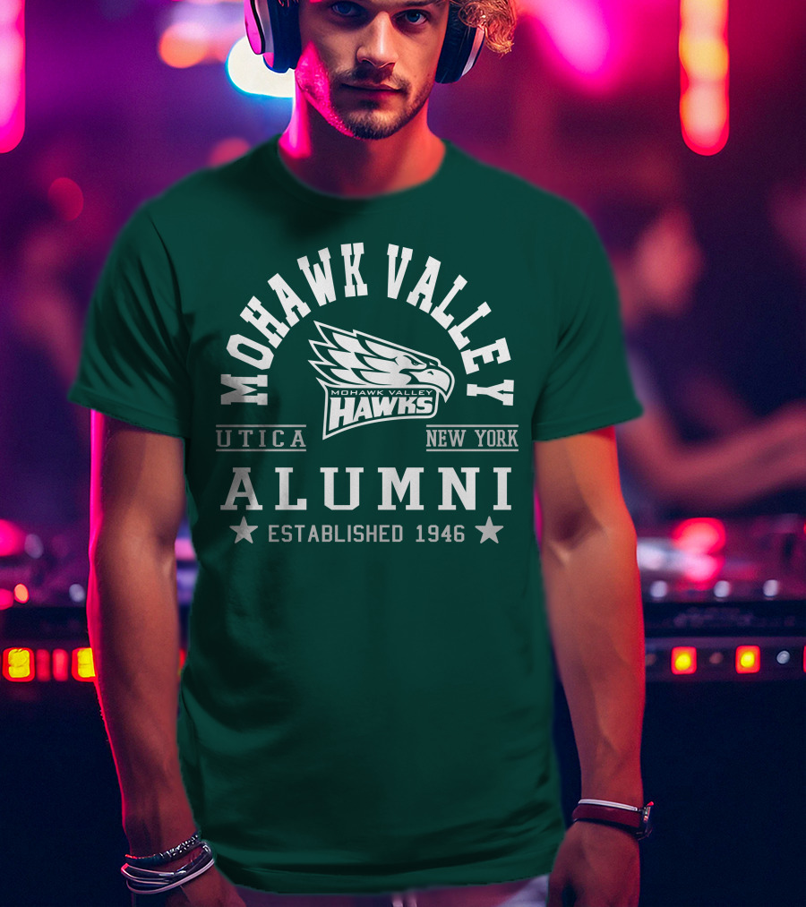 Mohawk Valley Hawks Alumni Utica New York Established 1946 T-Shirt