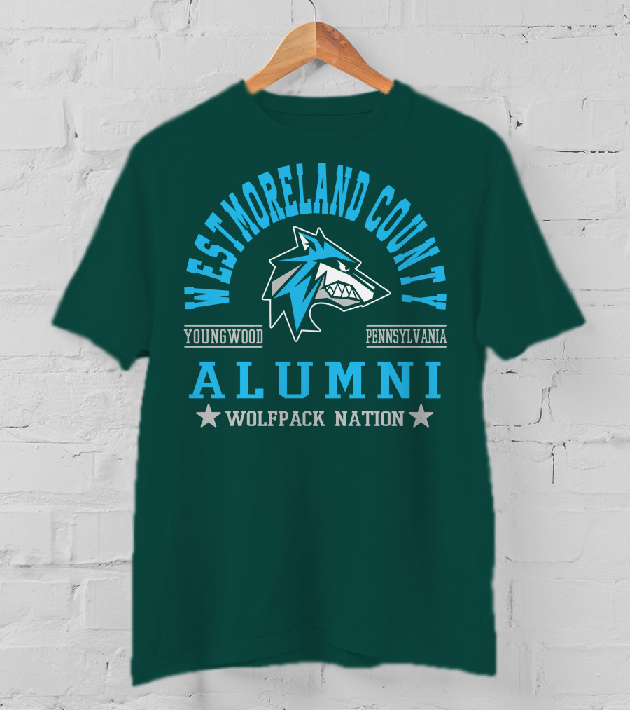Westmoreland County Youngwood Pennsylvania Alumni Wolfpack Nation T-Shirt