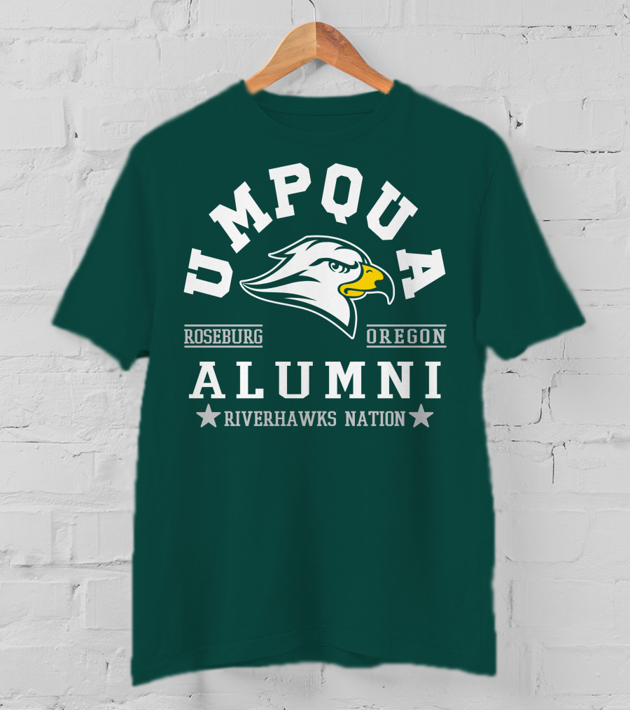 Umpqua Alumni Roseburg Oregon Riverhawks Nation T-Shirt