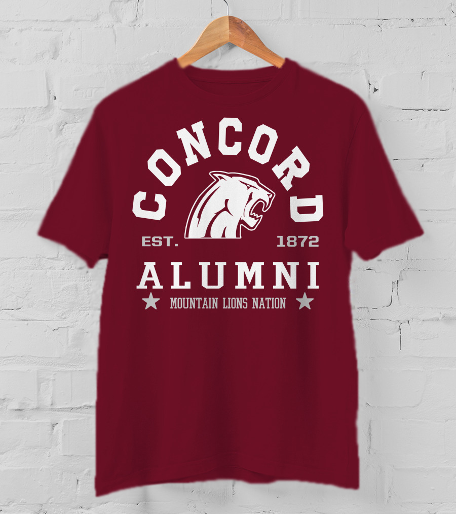 Concord Alumni Mountain Lions Nation Est. 1872 T-Shirt