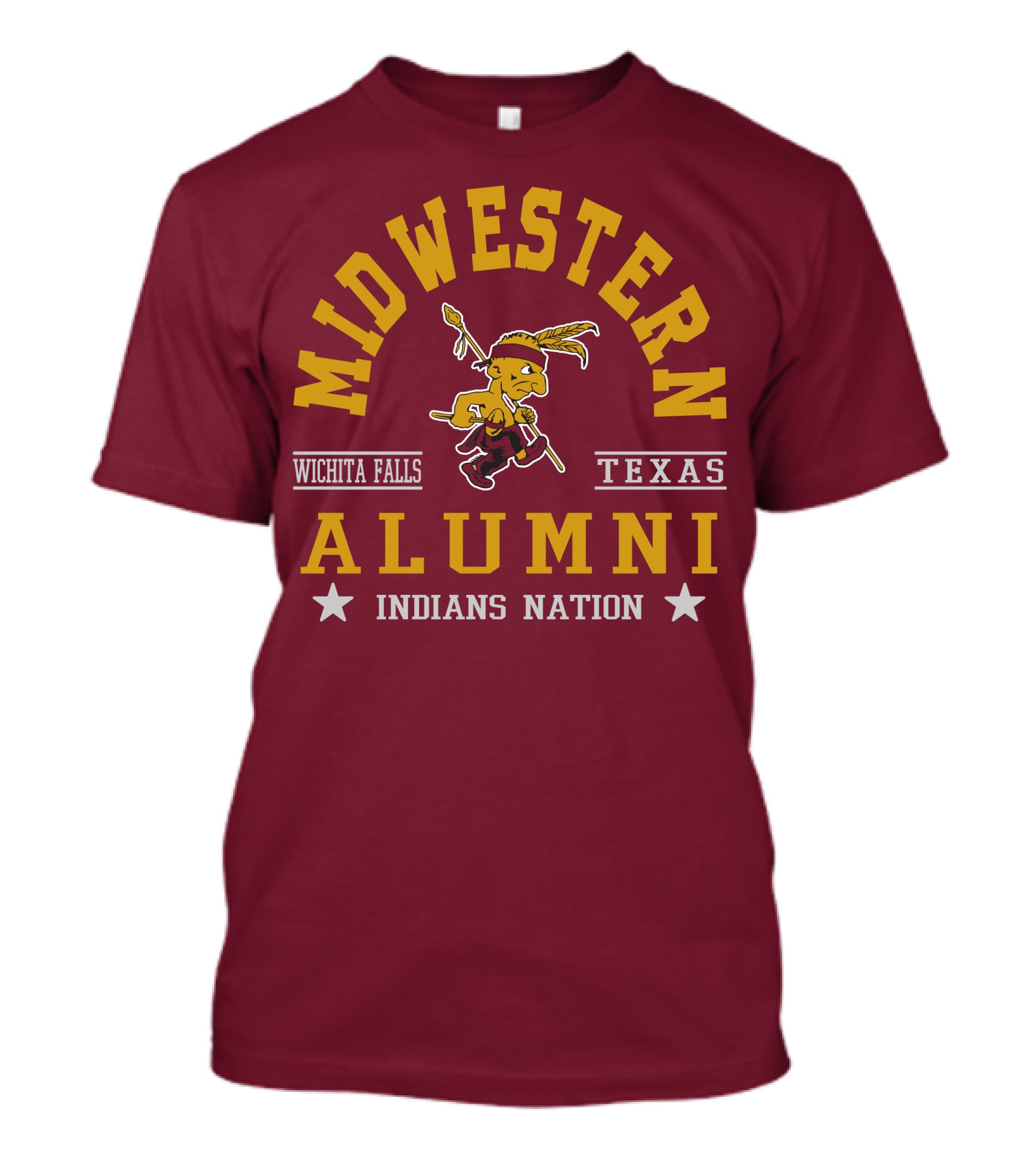 Midwestern Alumni Indians Nation Wichita Falls Texas T-Shirt