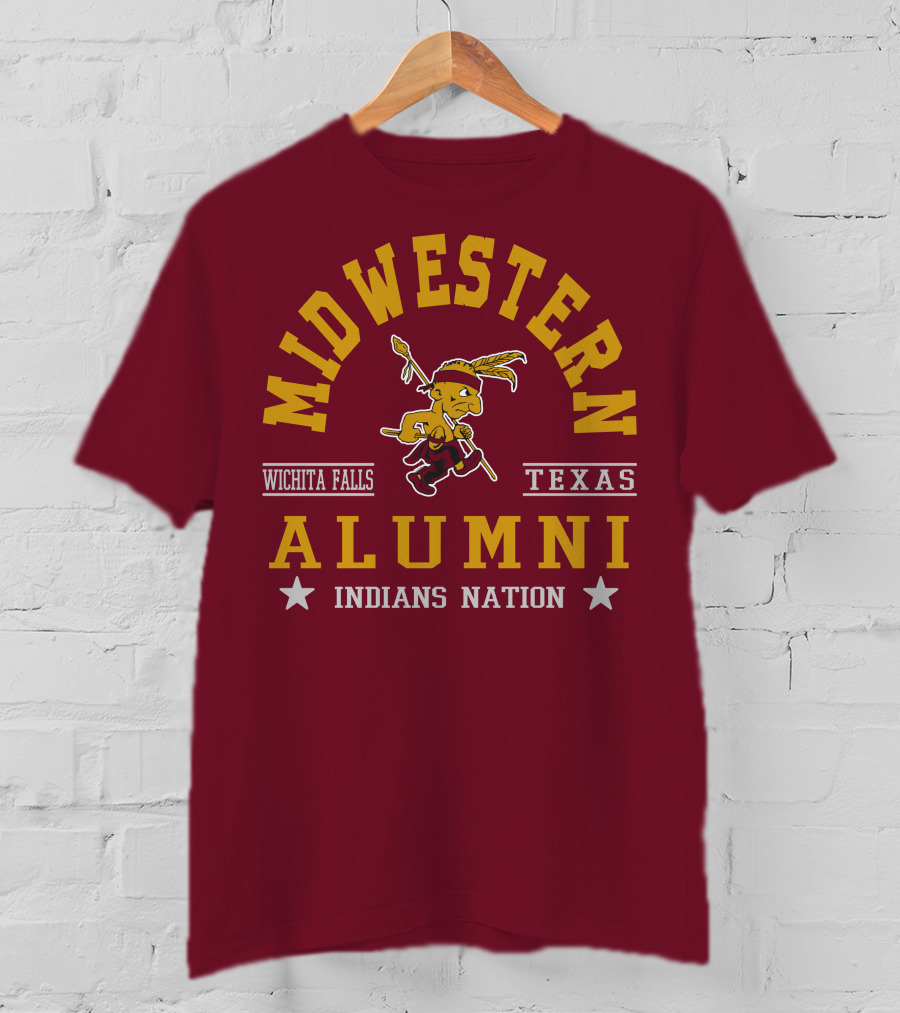 Midwestern Alumni Indians Nation Wichita Falls Texas T-Shirt