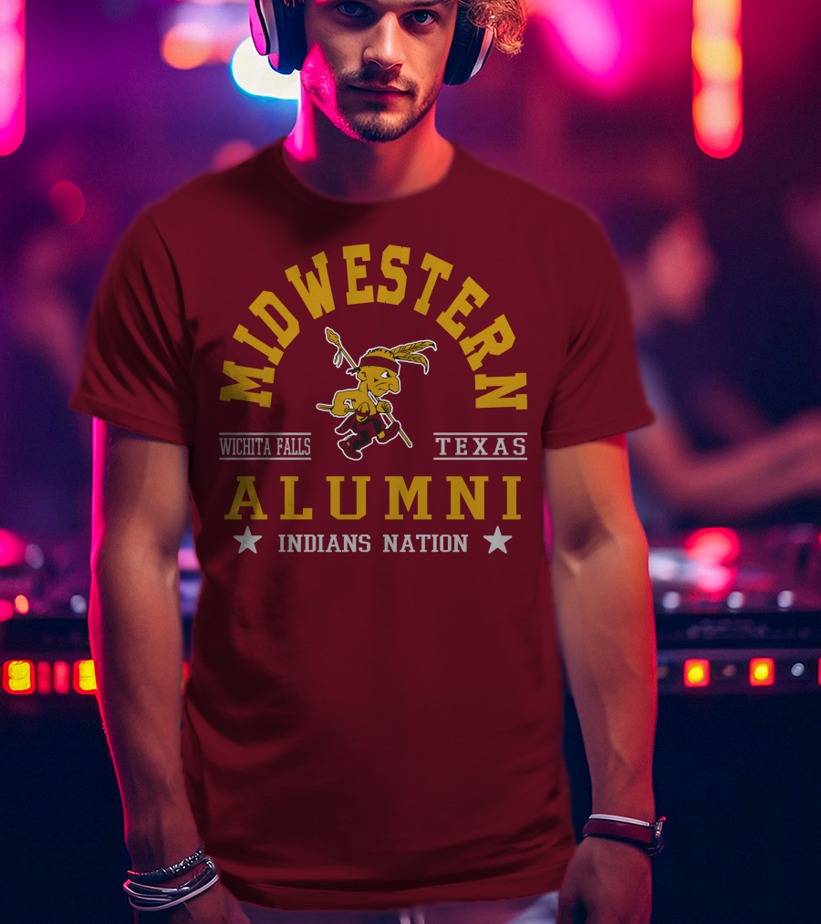 Midwestern Alumni Indians Nation Wichita Falls Texas T-Shirt