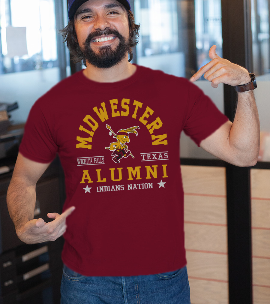 Midwestern Alumni Indians Nation Wichita Falls Texas T-Shirt