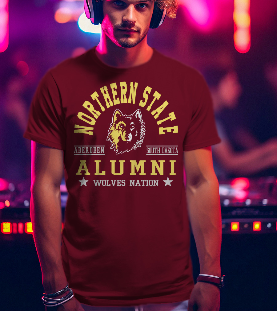 Northern State Alumni Wolves Nation Aberdeen South Dakota T-Shirt
