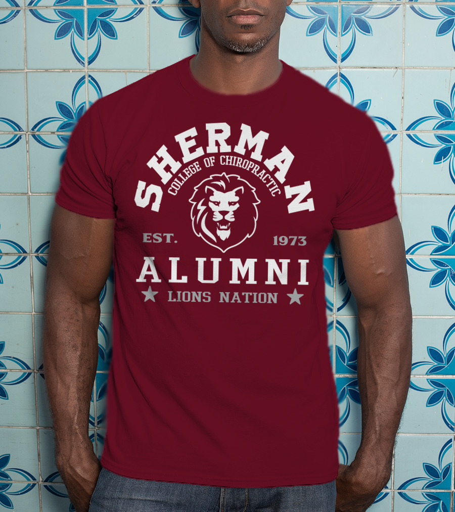 SHERMAN College Of Chiropractic Alumni EST. 1973 Lions Nation T-Shirt