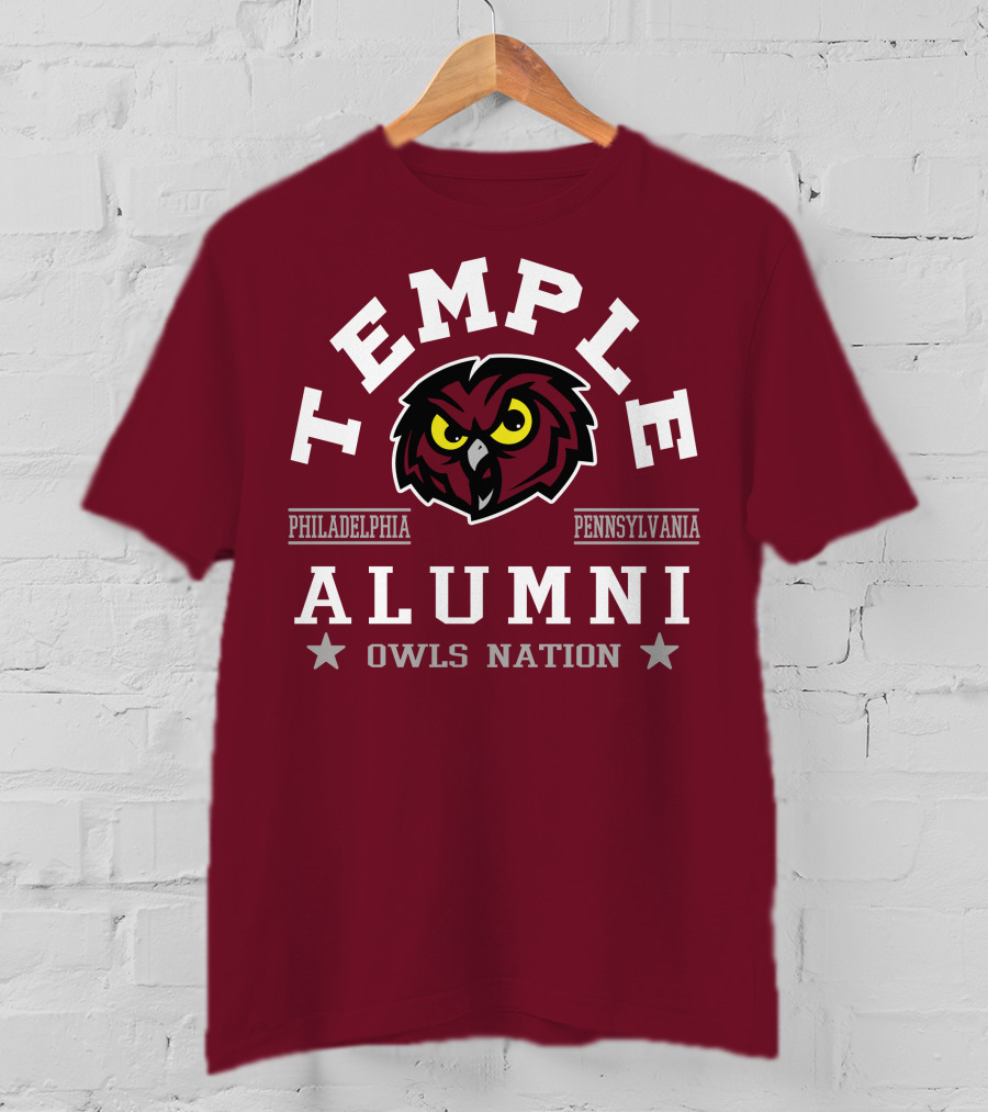 Temple Alumni Owls Nation Philadelphia Pennsylvania T-Shirt