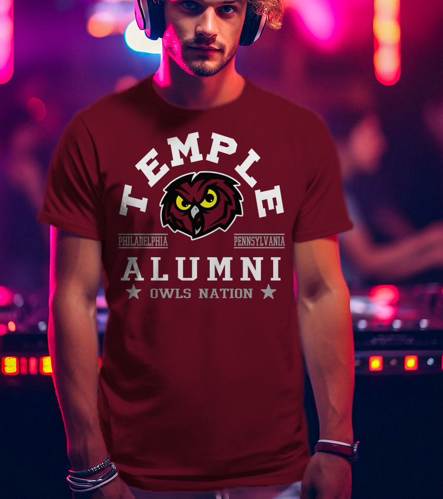Temple Alumni Owls Nation Philadelphia Pennsylvania T-Shirt