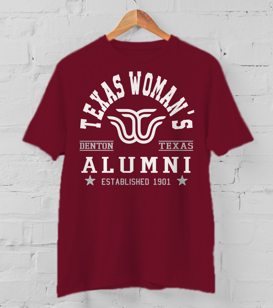 Texas Woman's University Alumni Denton Texas Established 1901 T-Shirt