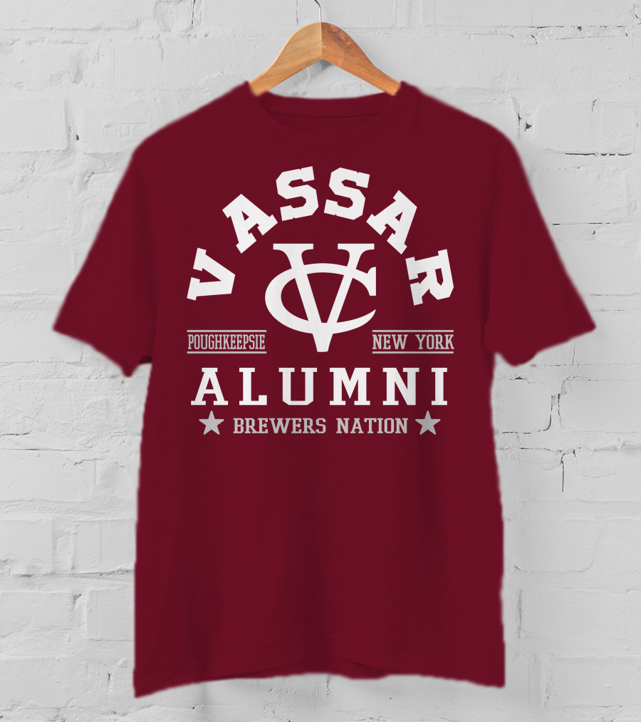 Vassar College Brewers Alumni Poughkeepsie New York Nation T-Shirt