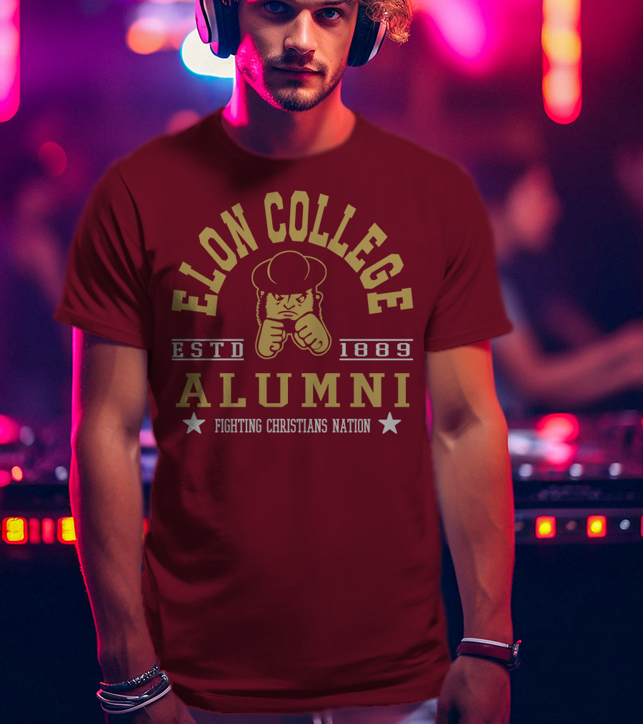 Elon College Alumni Fighting Christians Nation Estd 1889 T-Shirt