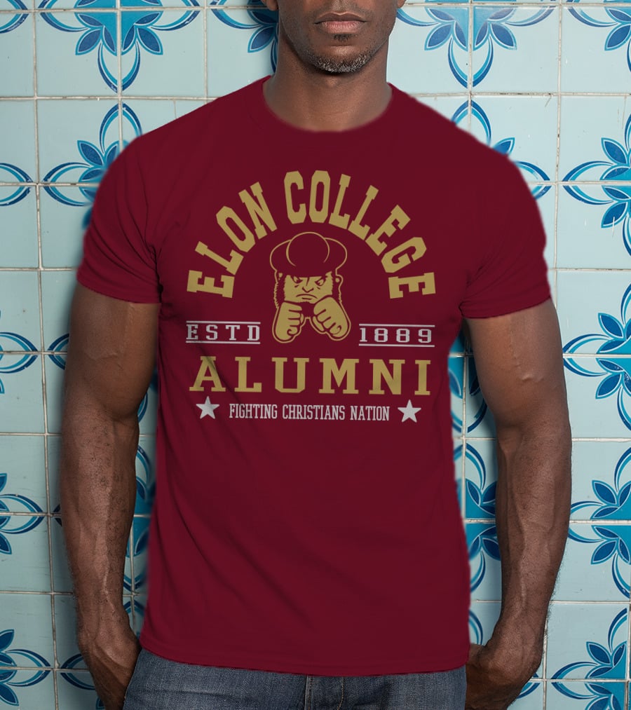 Elon College Alumni Fighting Christians Nation Estd 1889 T-Shirt
