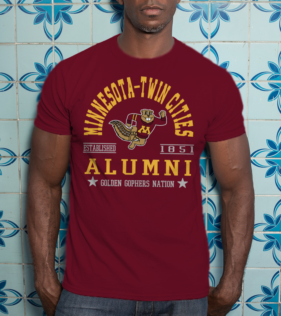Minnesota-Twin Cities Alumni Established 1851 Golden Gophers Nation T-Shirt