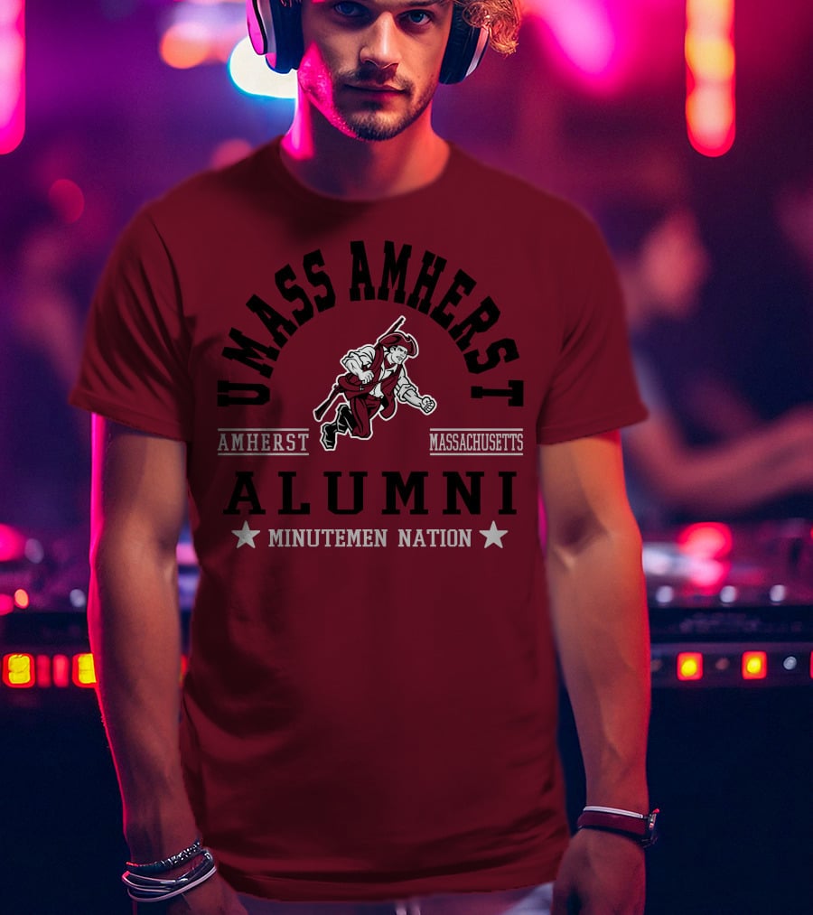 UMass Amherst Alumni Minutemen Nation Massachusetts T-Shirt