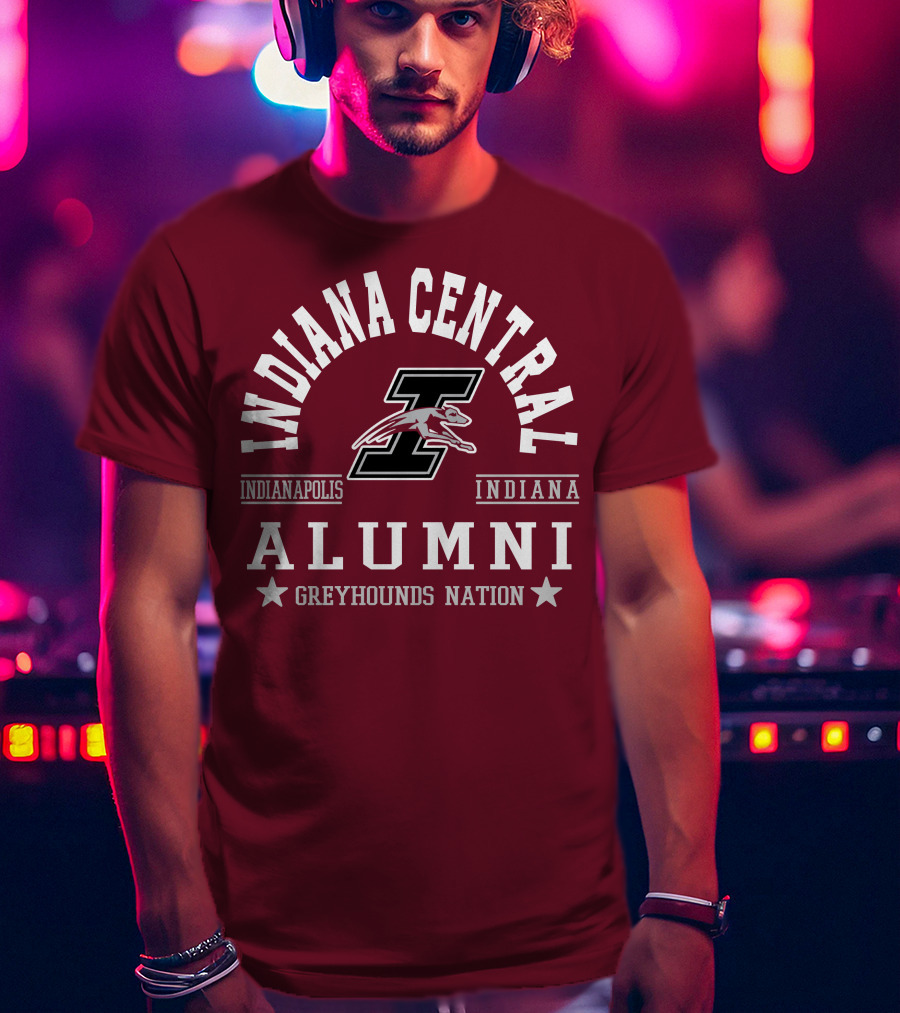 Indiana Central Alumni Indianapolis Indiana Greyhounds Nation T-Shirt