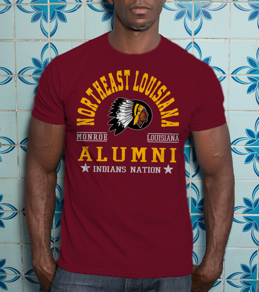 Northeast Louisiana Monroe Louisiana Alumni Indians Nation T-Shirt