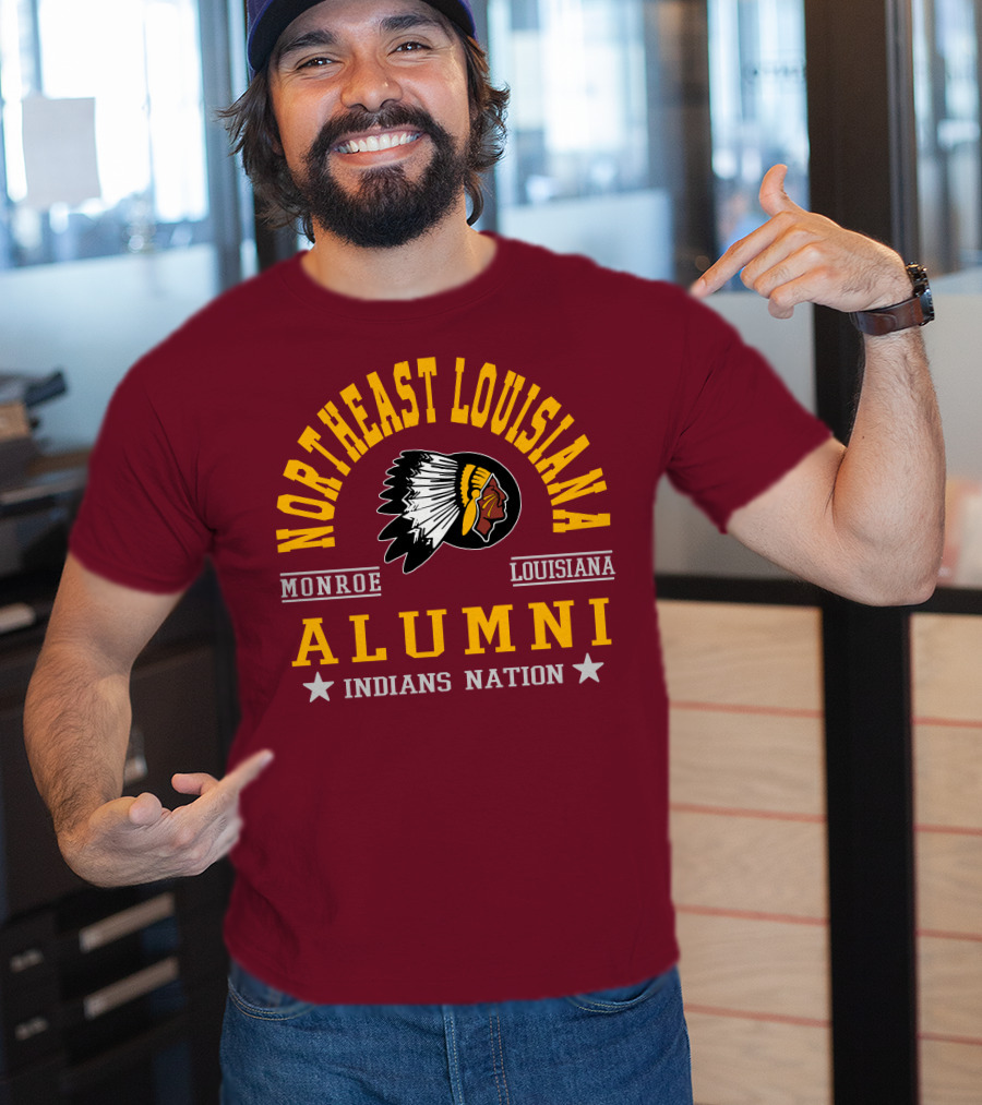 Northeast Louisiana Monroe Louisiana Alumni Indians Nation T-Shirt