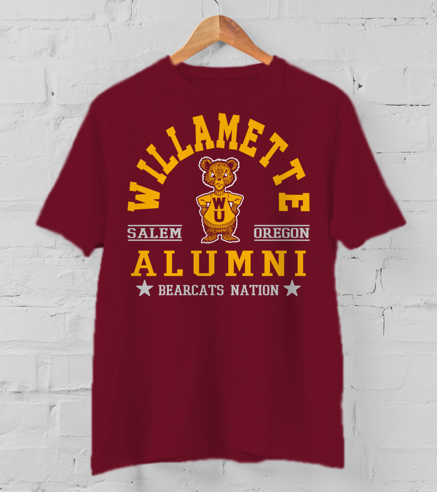 Willamette University Alumni Salem Oregon Bearcats Nation WU T-Shirt