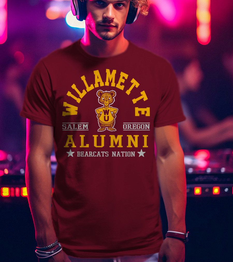 Willamette University Alumni Salem Oregon Bearcats Nation WU T-Shirt