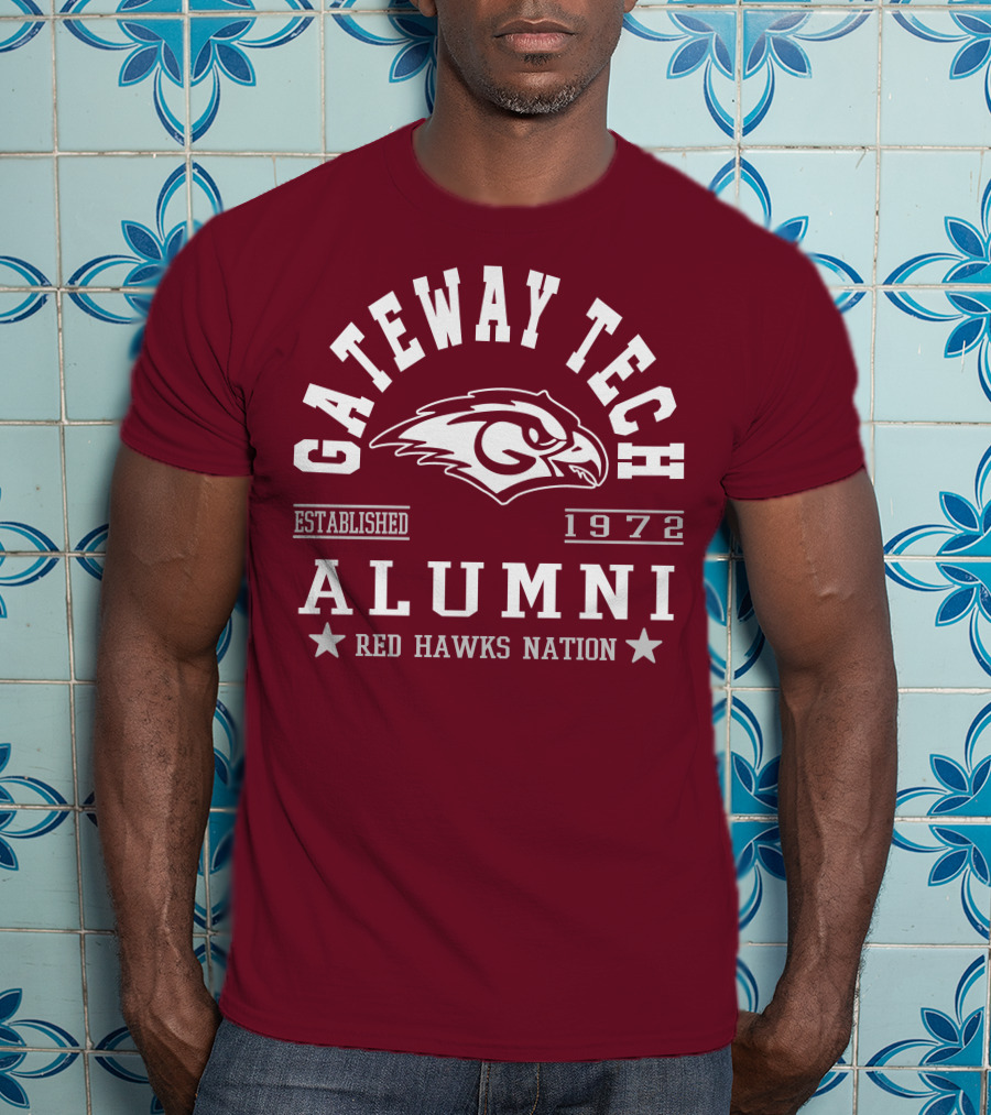 Gateway Tech Alumni Established 1972 Red Hawks Nation T-Shirt