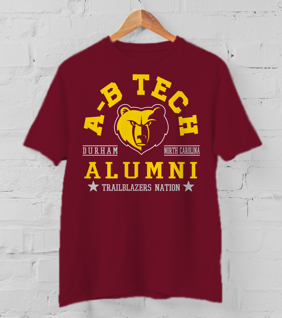 A-B Tech Alumni Trailblazers Nation Durham North Carolina Bear T-Shirt