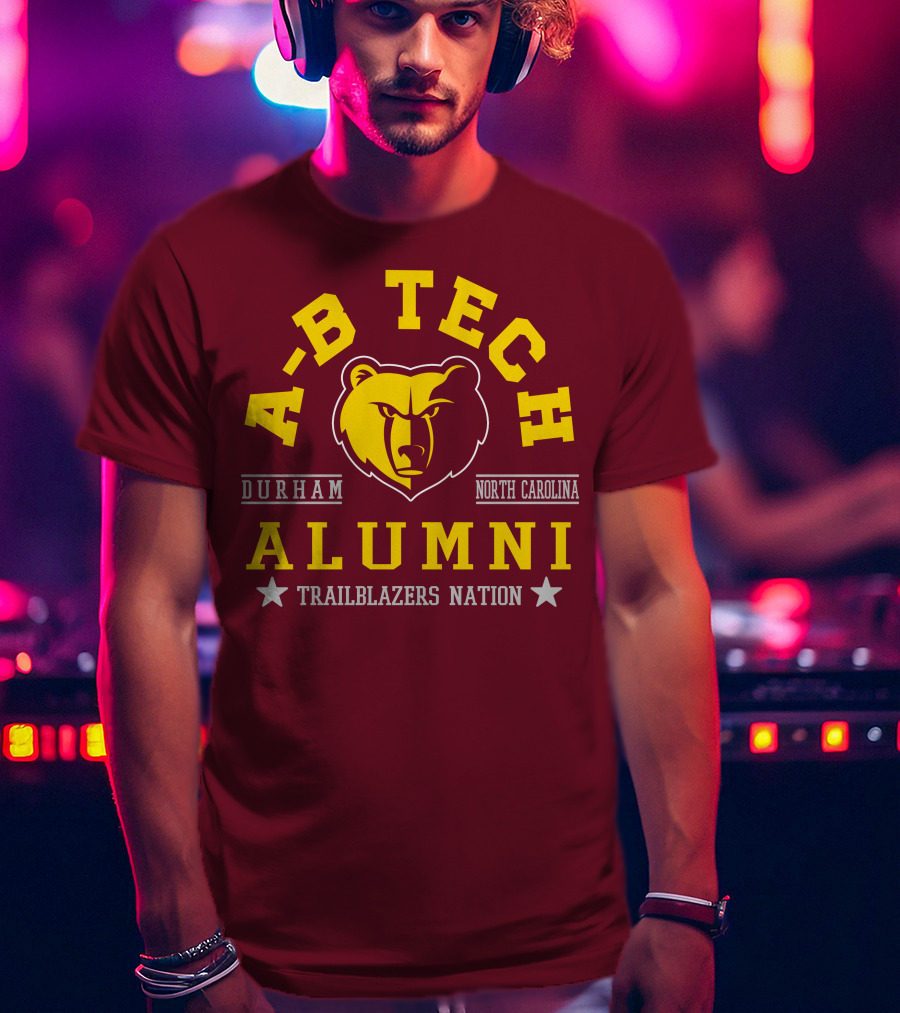 A-B Tech Alumni Trailblazers Nation Durham North Carolina Bear T-Shirt