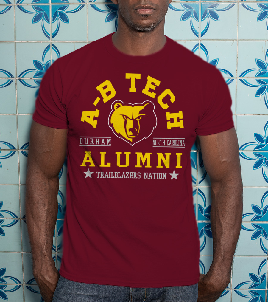 A-B Tech Alumni Trailblazers Nation Durham North Carolina Bear T-Shirt
