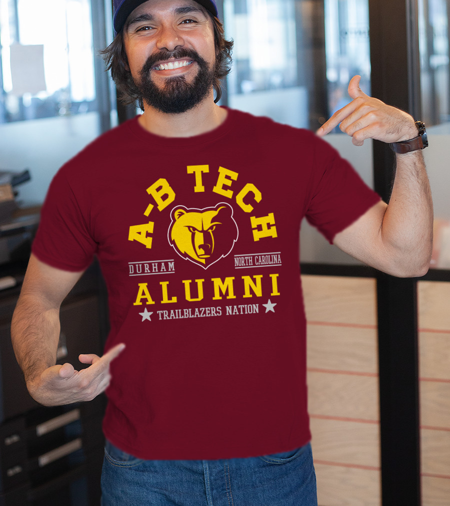A-B Tech Alumni Trailblazers Nation Durham North Carolina Bear T-Shirt