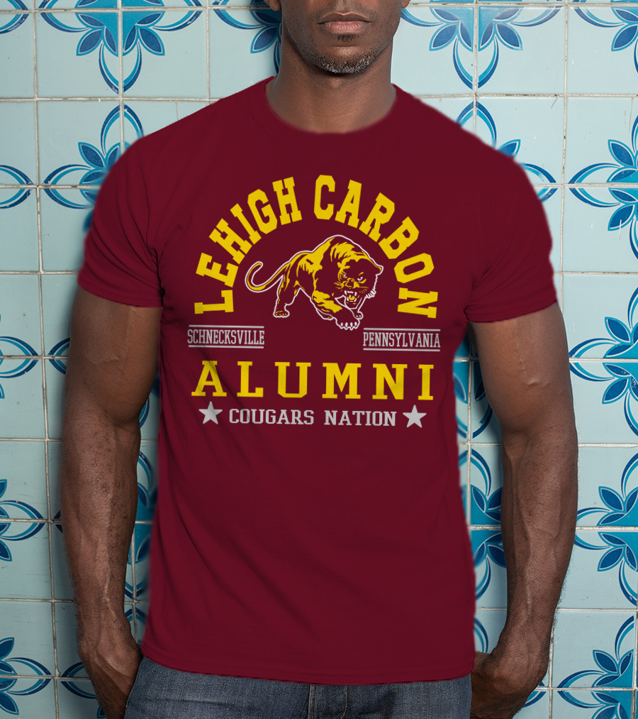Lehigh Carbon Alumni Cougars Nation Schnecksville Pennsylvania T-Shirt