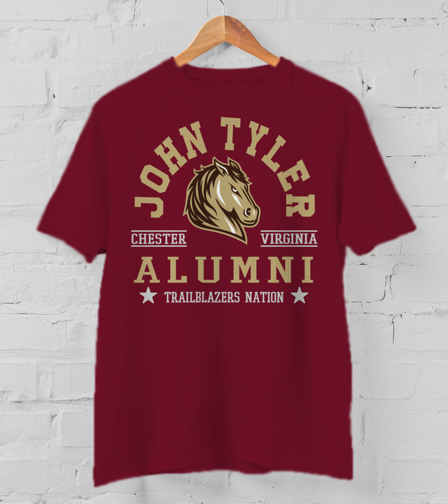 John Tyler Chester Virginia Alumni Trailblazers Nation T-Shirt