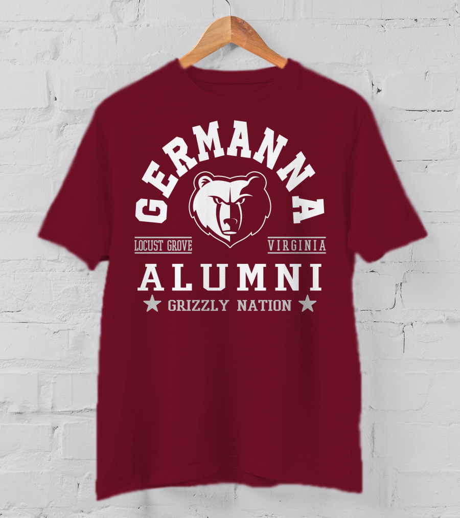 Germanna College Alumni Locust Grove Virginia Grizzly Nation T-Shirt