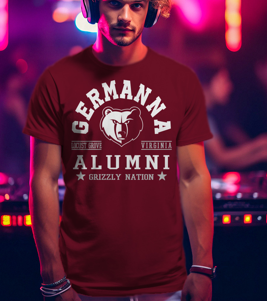 Germanna College Alumni Locust Grove Virginia Grizzly Nation T-Shirt