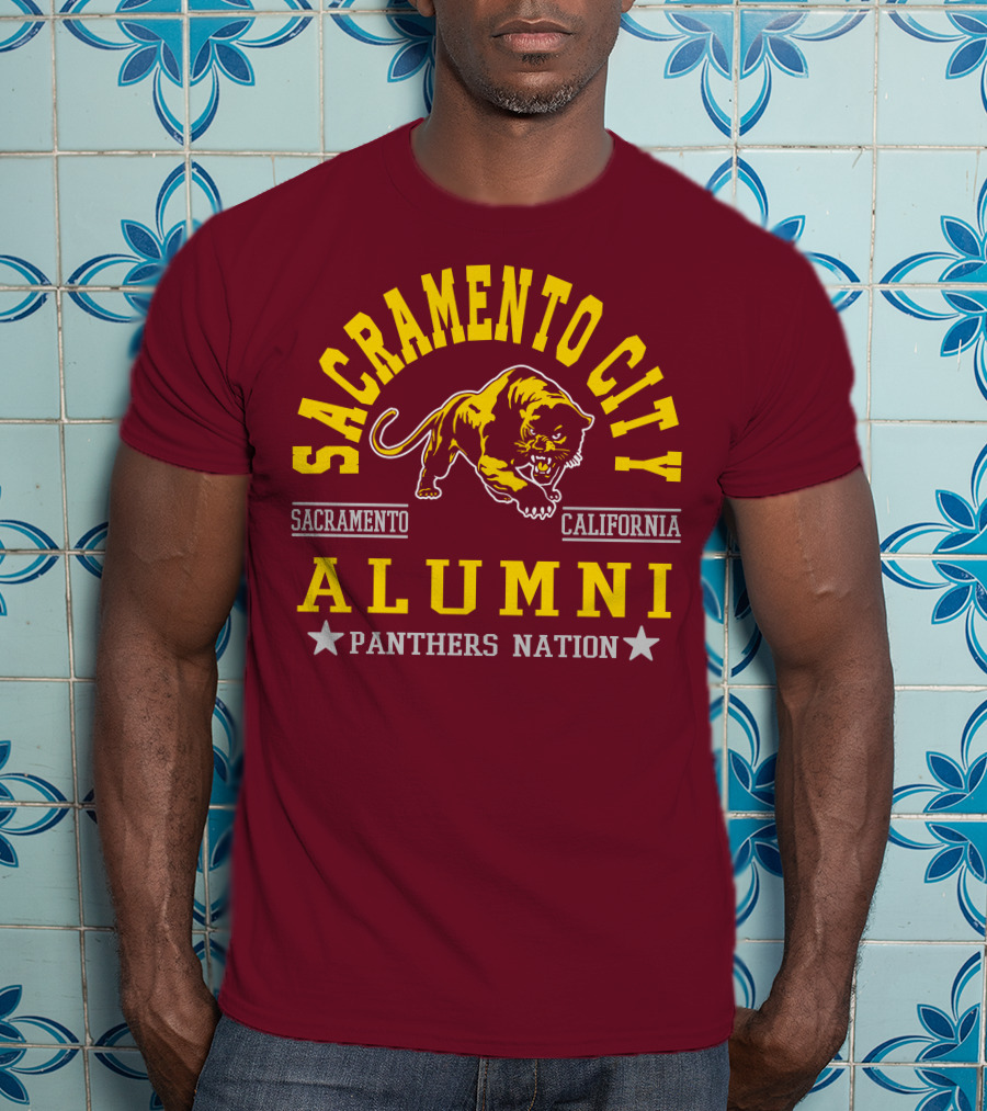 Sacramento City Alumni Panthers Nation Sacramento California T-Shirt