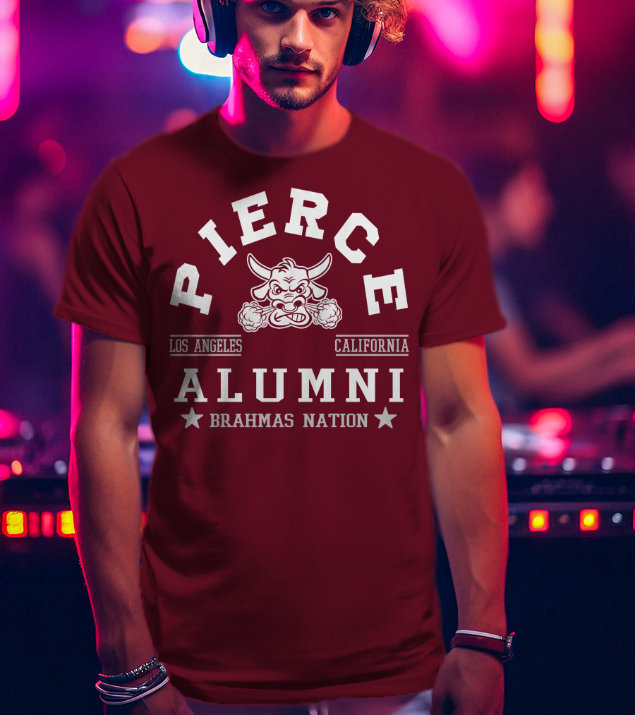 Pierce College Alumni Los Angeles California Brahmas Nation T-Shirt