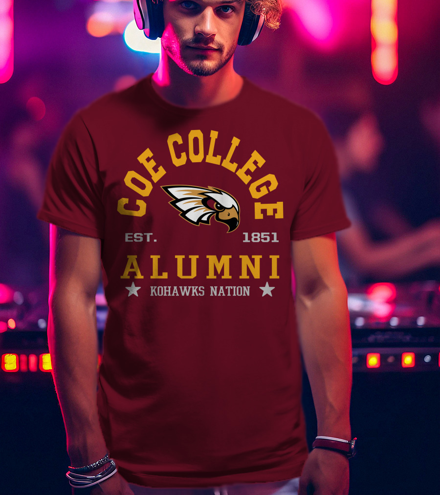 Coe College Est. 1851 Alumni Kohawks Nation T-Shirt
