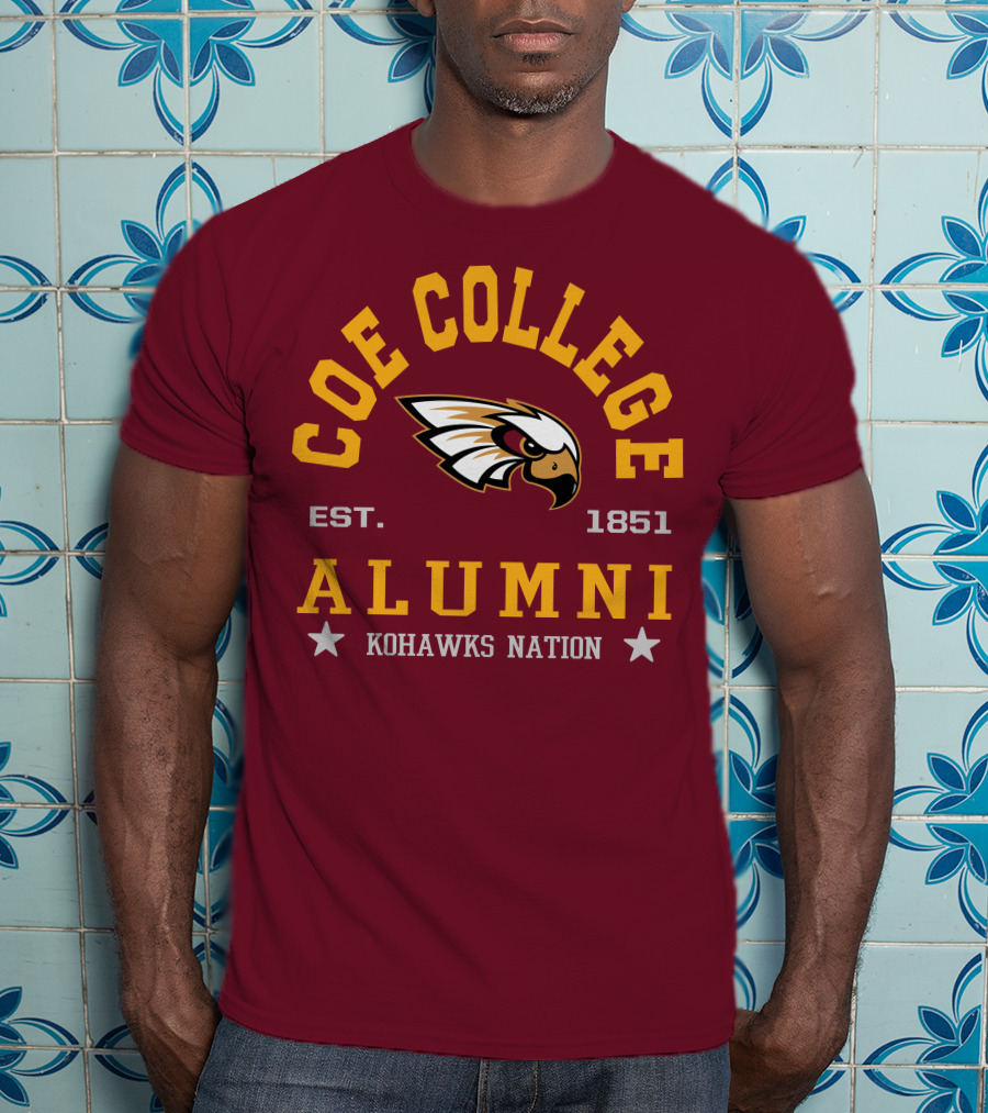 Coe College Est. 1851 Alumni Kohawks Nation T-Shirt