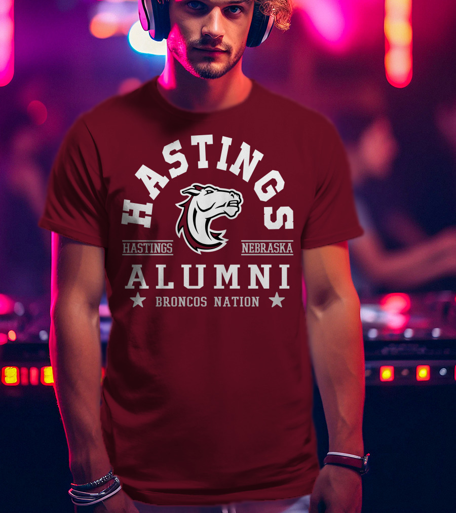 Hastings Nebraska Alumni Broncos Nation Hastings College T-Shirt