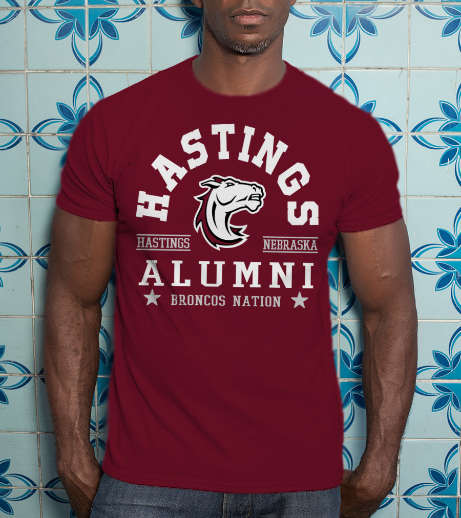 Hastings Nebraska Alumni Broncos Nation Hastings College T-Shirt