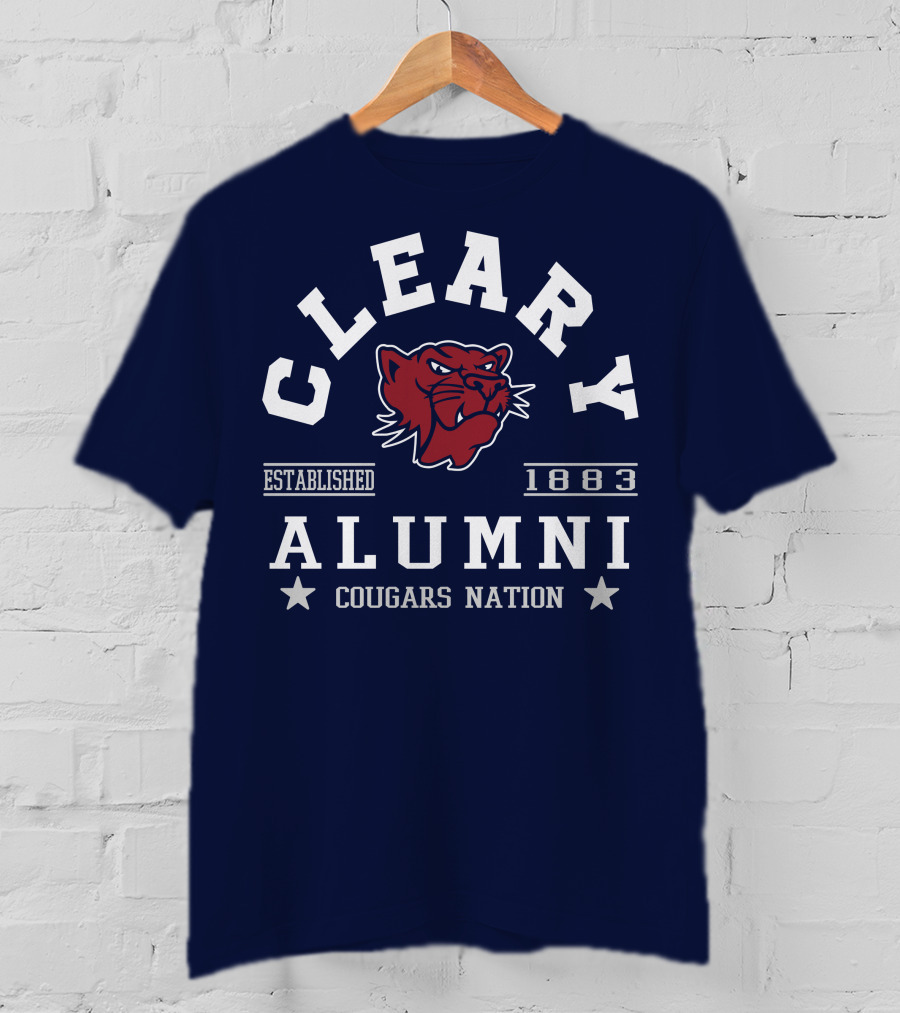 Cleary Alumni Cougars Nation Established 1883 T-Shirt