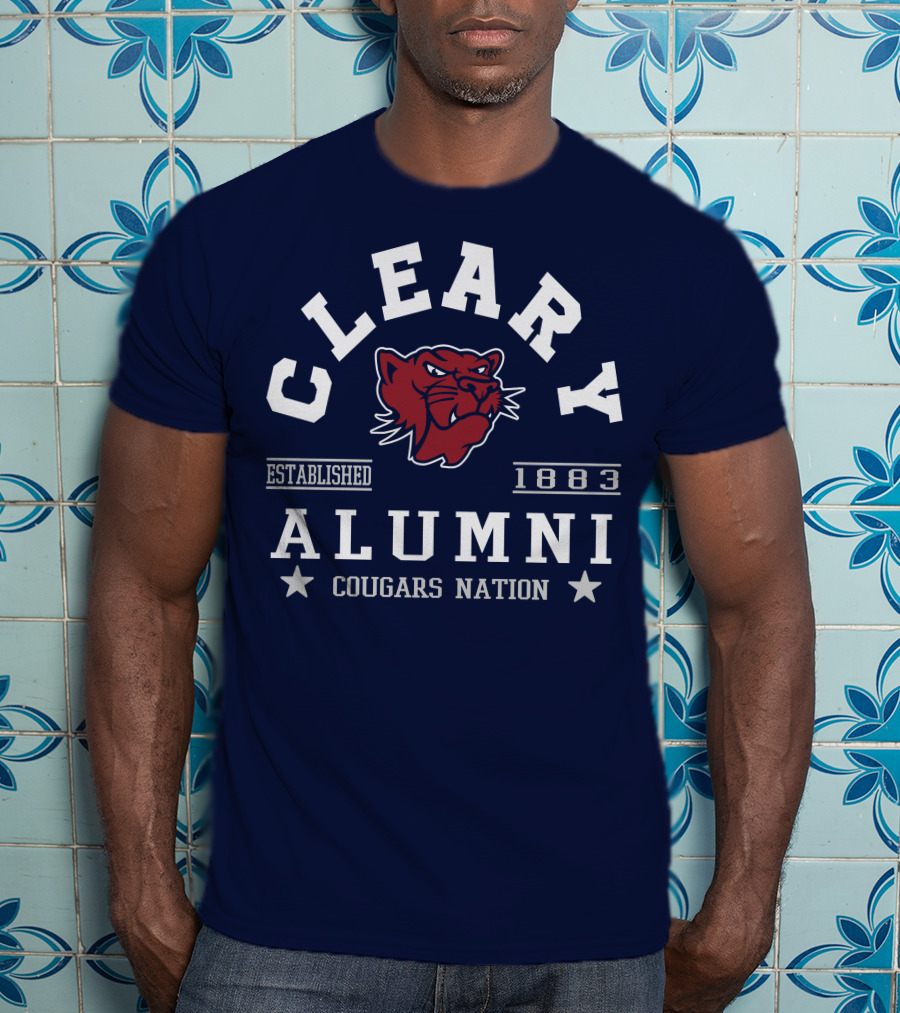 Cleary Alumni Cougars Nation Established 1883 T-Shirt