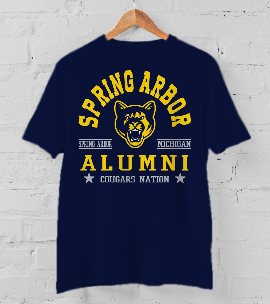 Spring Arbor Michigan Alumni Cougars Nation T-Shirt