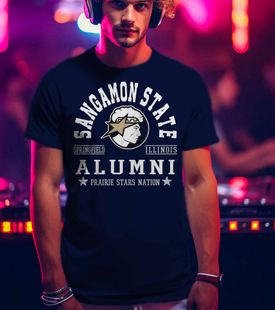 Sangamon State Springfield Illinois Alumni Prairie Stars Nation T-Shirt